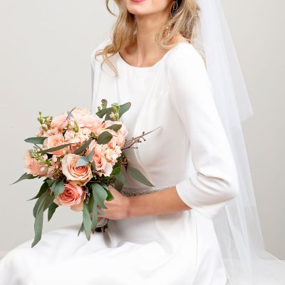 Cut Edge Wedding Veil Short