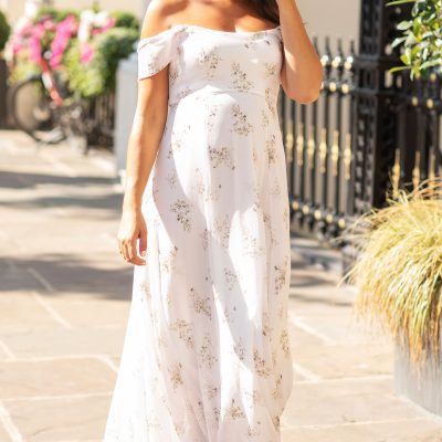 Felicity Off Shoulder Maternity Gown