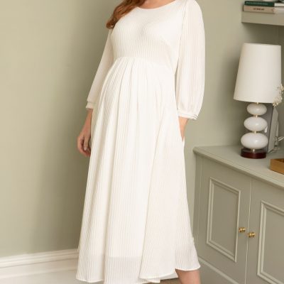 Isla Ribbed Jersey Maternity Dress