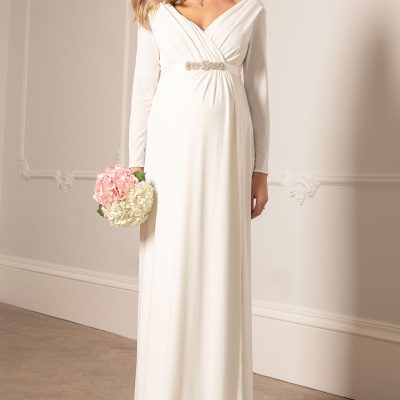 Isabella Faux Wrap Maternity Gown