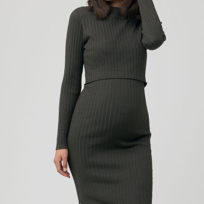 Nella Rib Nursing Knit Dress