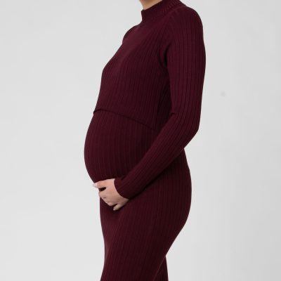 Nella Rib Nursing Knit Dress