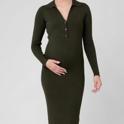 Sammy Knit Polo Maternity Dress